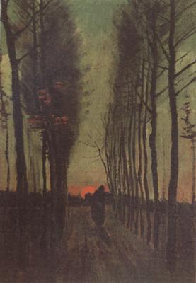 Vincent Van Gogh Avenue of Poplars at Sunset (nn04) oil painting picture